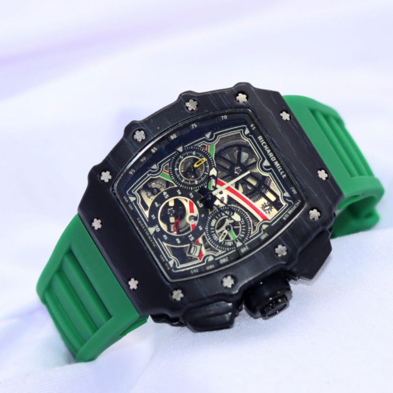 Jam tangan Pria RM Rubber chrono aktif