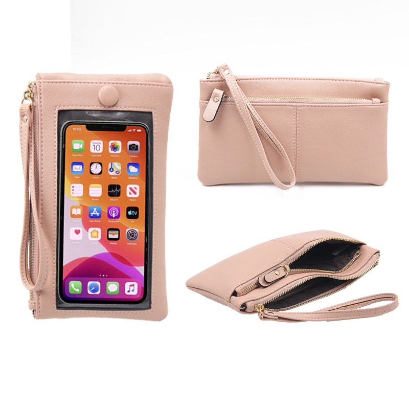 Dompet Kulit Wanita Dompet Hp Cewek Touchscreen PTZ 953