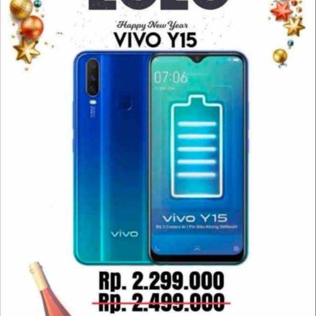Vivo y15 4/64GB garansi 12 bulan