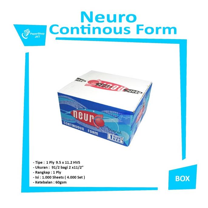 

Continous Form 91/2 x 11/2 1Ply/2 ( K1 Wartel Neuro ) /Kertas Komputer Star Seller Termurah