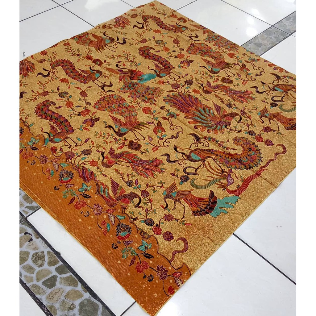 Kain batik solo merak ngibing coklat