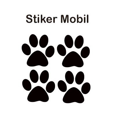 Stiker Mobil Motor Kaca Body Dog Paw Print Sticker Lucu Kaki Anjing