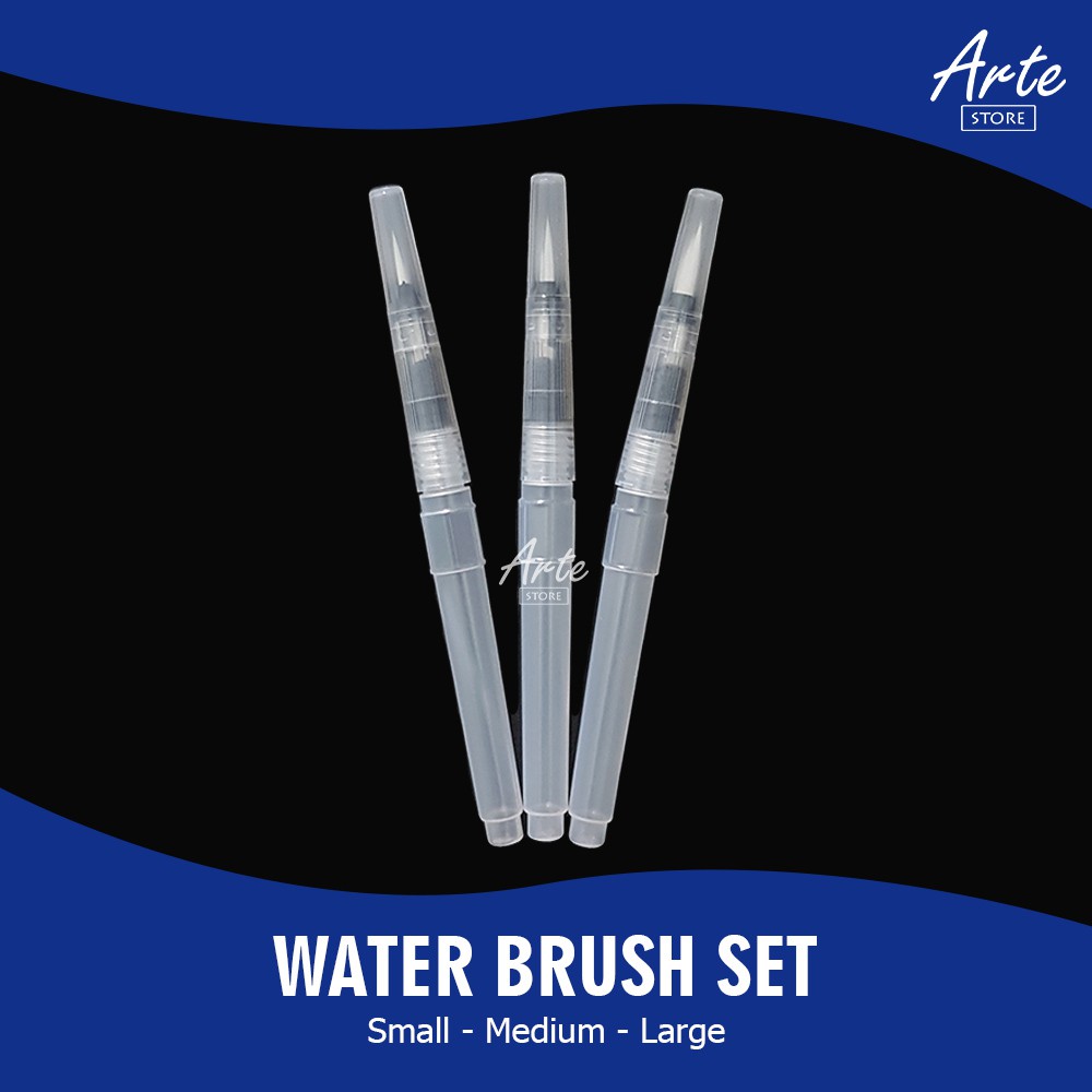 Kuas Lukis - Water Brush Round Set isi 3 pcs