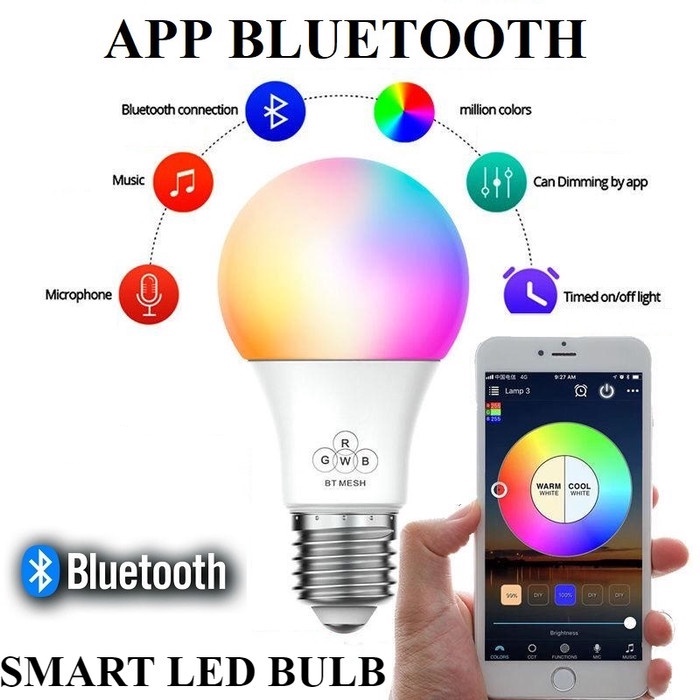 [WS] SMART LED RGBWW 12 WATT / BOHLAM WIRELESS BLUETOOTH / LAMPU RGB LED / SMART BULB