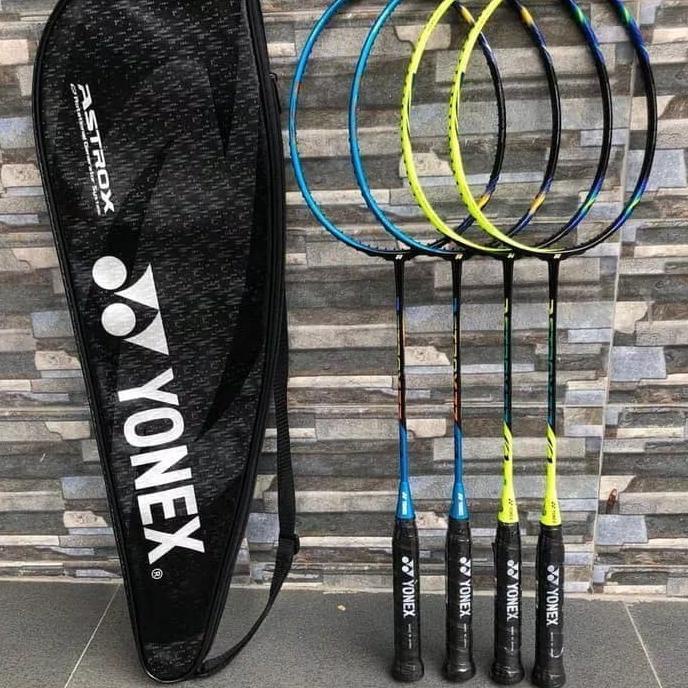 raket badminton yonex astrox 77 blue   yellow original sunrise