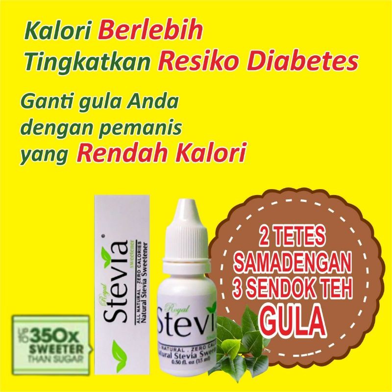 

Stevia cair pemanis alami rendah calori cocok utk diet dan cegah diabet