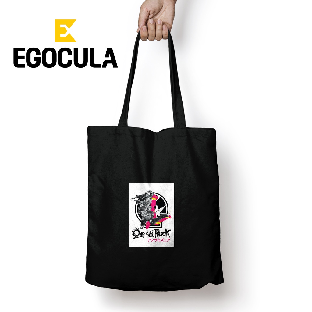 ONE OK ROCK Totebag Band Musik Tas Sekolah Kuliah Jinjing Pria Wanita Kekinian Desain Aesthetic