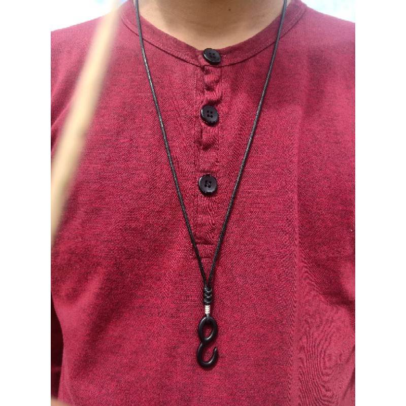 Kalung Tali Pria Keren Liontin The Sixth Hook Waterproof