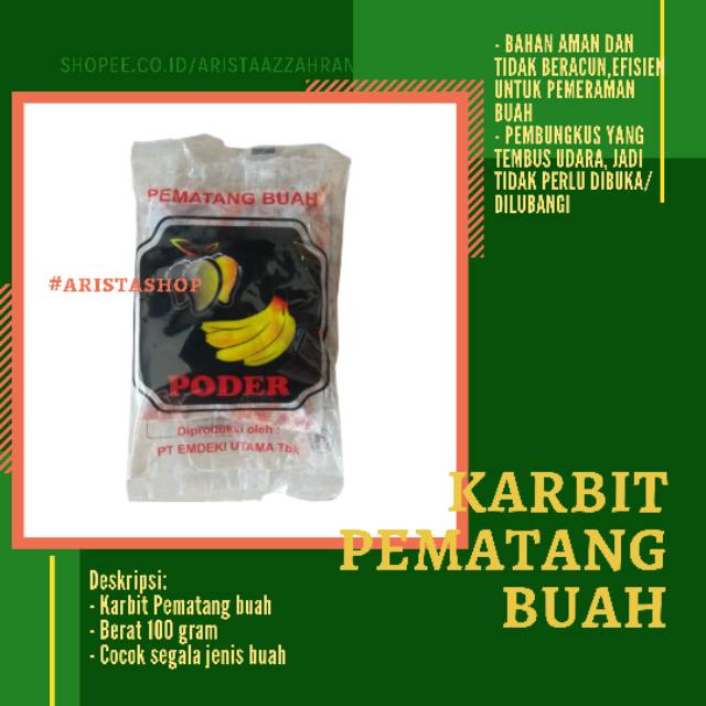 Karbit Buah / Pematang Buah 100 gram untuk pemeraman buah