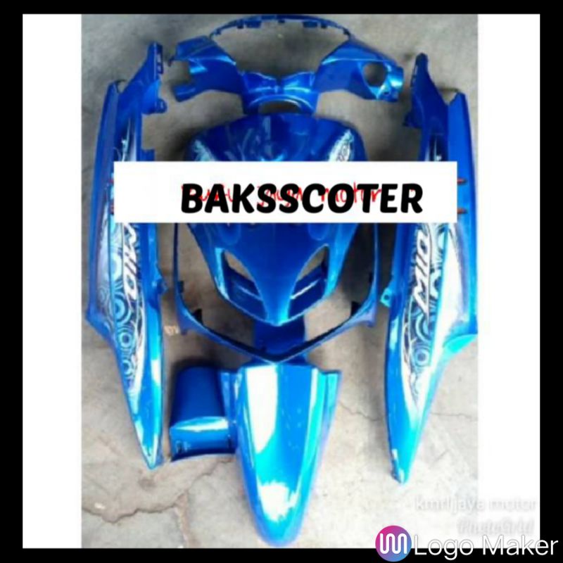 Body Alus Mio Sporty / Mio smile biru plus Striping