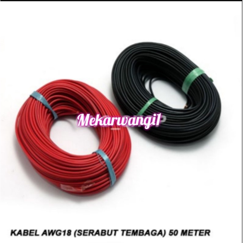 Kabel awg 18 Serabut tembaga 50meter