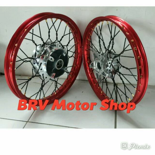 Sepaket Velg Jari Cb 150- Cb 150R - CBR 150 Facelite- CBR 150 Old Velg Jari Siap Pasang Ring 17