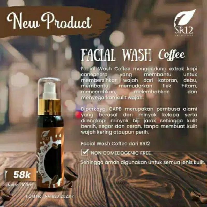 FACIAL WASH COFFEE Sr12 || Sr12 Skincare || Sr12 Original Bpom
