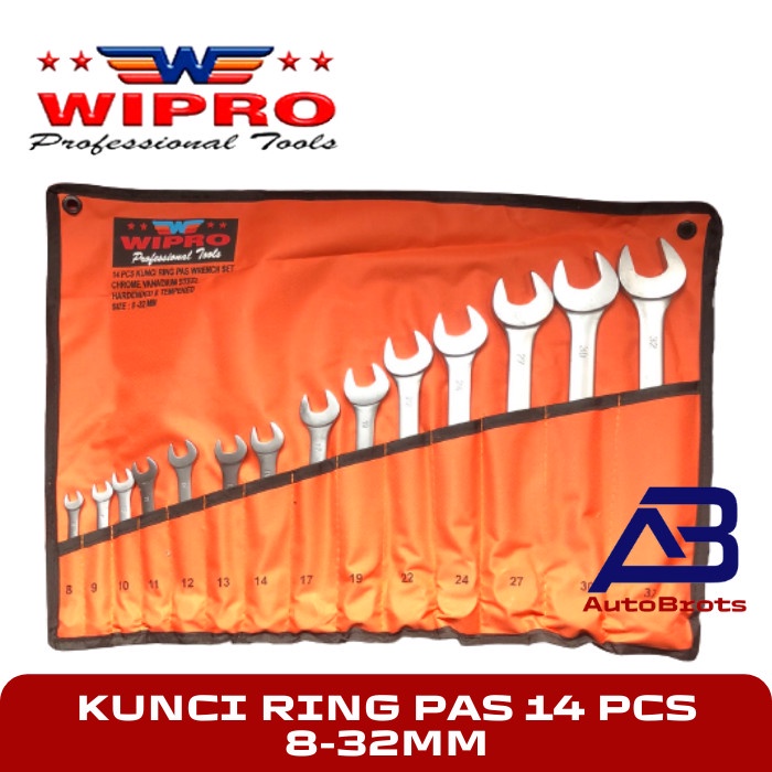 WIPRO Kunci Ring Pas Set 14 PCS (8-32MM) / Combination Wrench Set