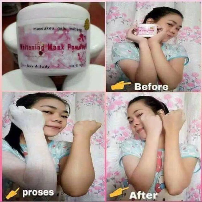 TERLARIS Masker Pemutih Badan / Tubuh Wajah / MaskerKorea Whitening Mask