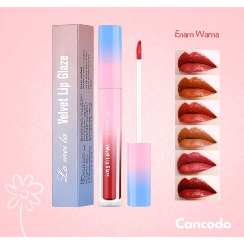 Lameila 1011 lipstick cair korea anti air Velvet Lip Glaze berkualitas