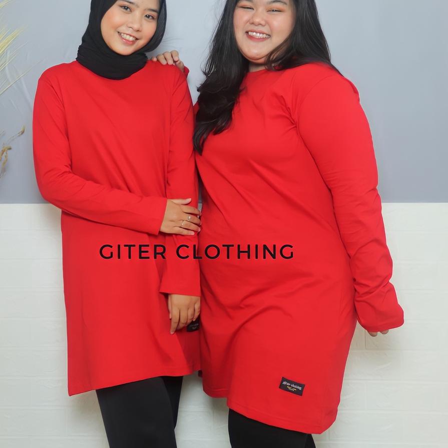 giter store - kaos tunik bahan katun combed 24's dan 30's original- kaos atasan wanita - kaos polos 