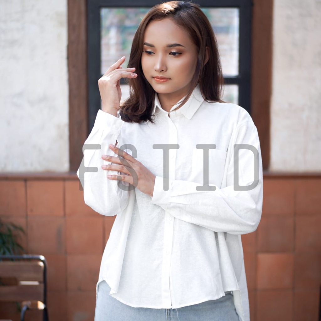 KEMEJA LINEN OVERSIZE WANITA / KEMEJA WANITA OVERSIZE