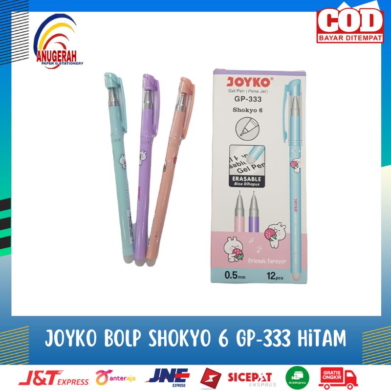 

JOYKO GP-333 SHOKYO 6 HITAM/BOLP GEL BISA DIHAPUS (LSN)