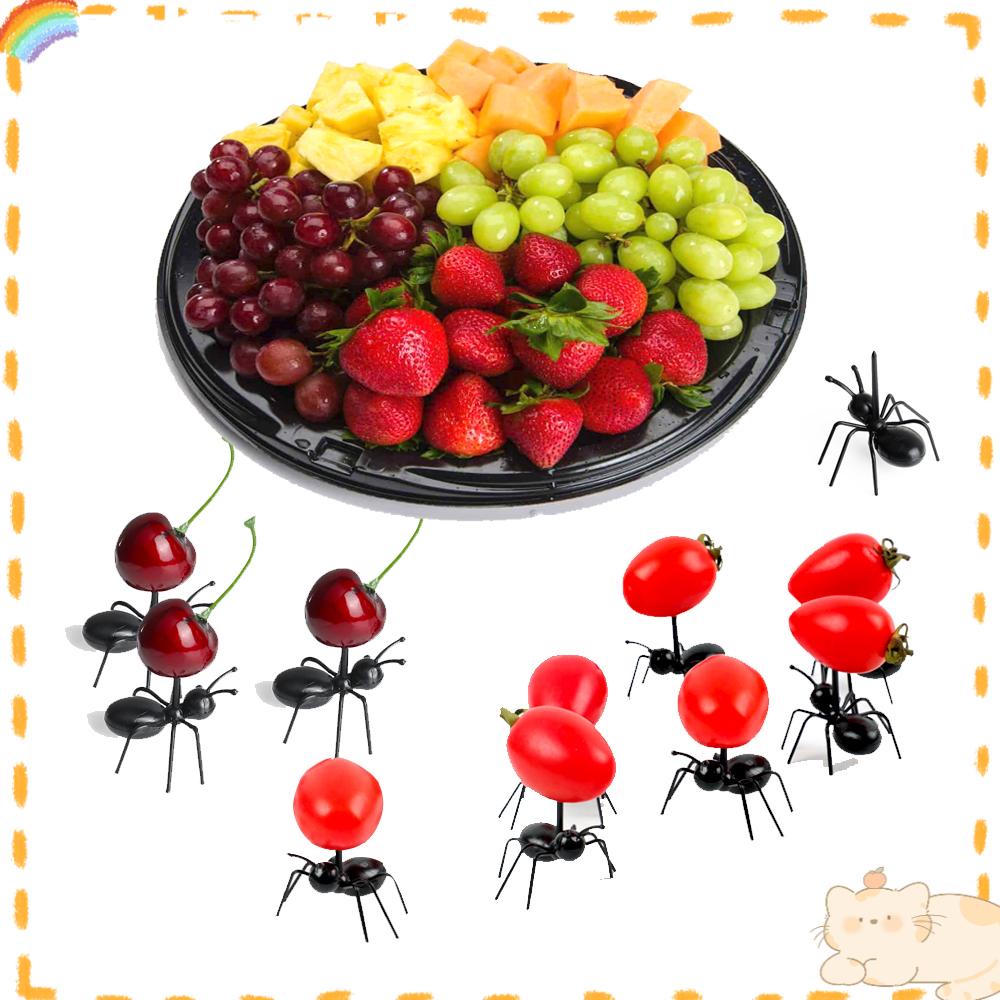 Solighter 12Pcs / Set Tusukan Buah / Snack / Kue Multifungsi Bentuk Semut Untuk Pesta / Dapur