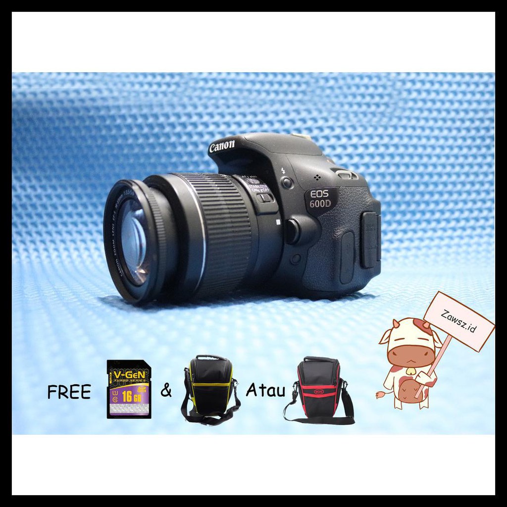 {BISA COD} Kamera DSLR Canon 600d / Kiss X5 / Canon 600 D Free memory dan tas ( Kamera Vlog )