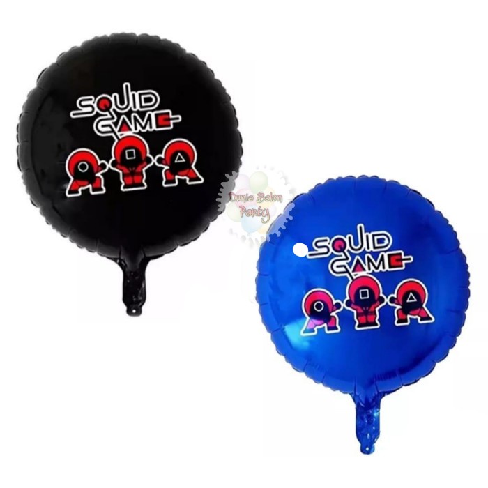 Balon Foil Bulat Squid Game / Balon Karakter Squid Game Bulat