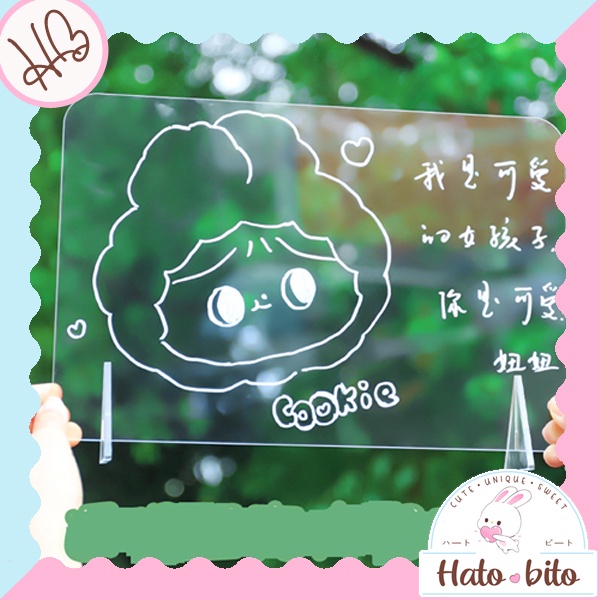 

Papan tulis akrilik bening transparan korea aesthetic acrylic note planner HB1287
