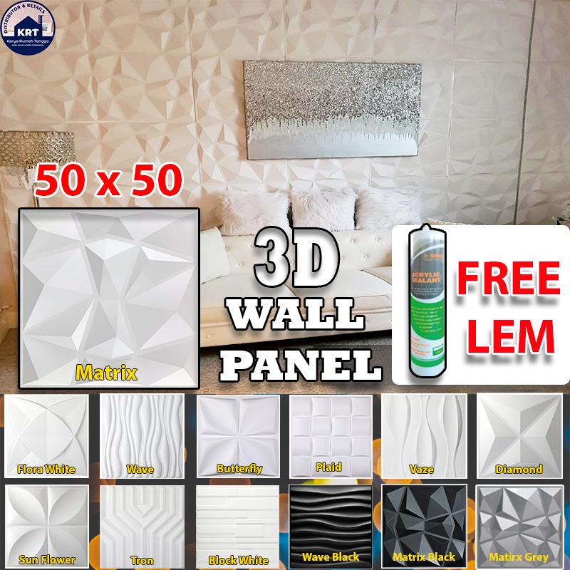 Promo 3D WALL PANEL PVC PREMIUM | 3D WALLPANEL PVC WALLPAPER DINDING STIKER DINDING PVC PLAFON WALLPAPER GYPSUM