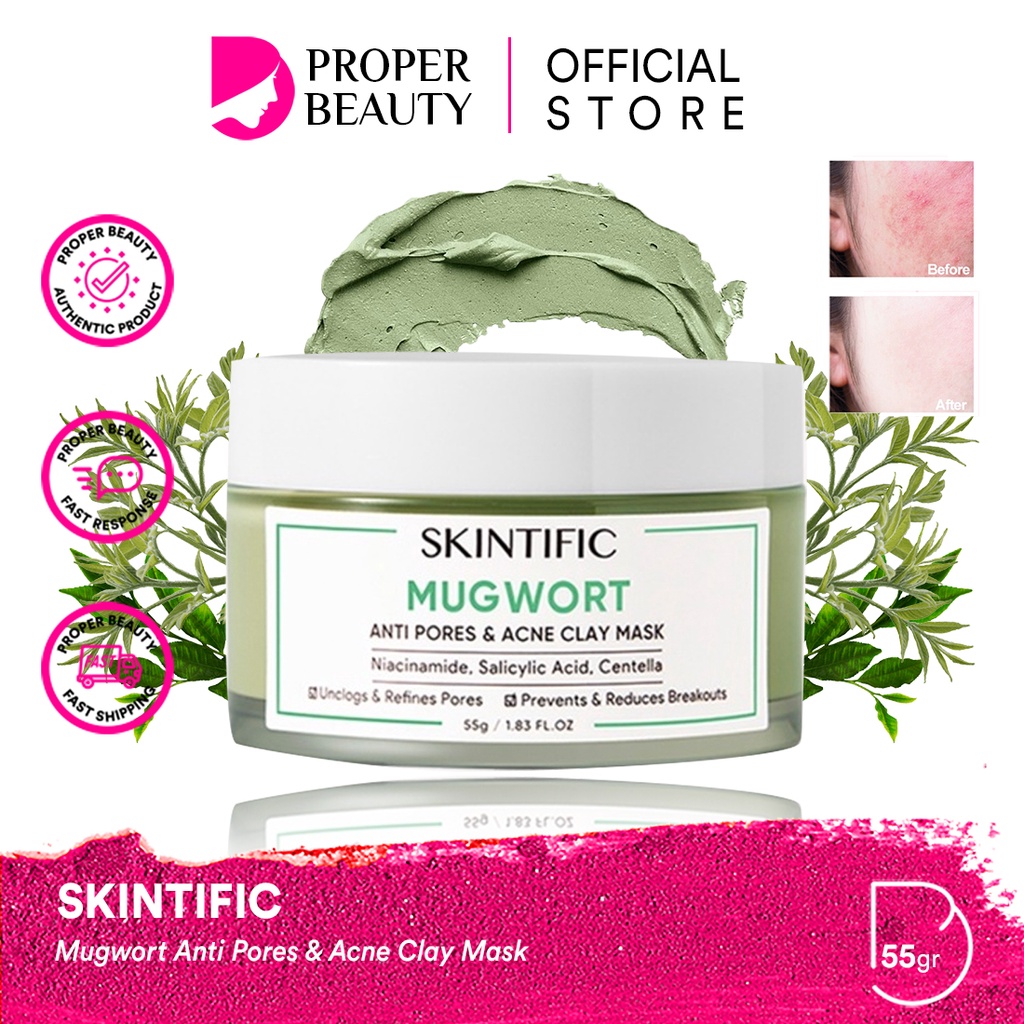 SKINTIFIC Mugwort Anti Pores & Acne Clay Mask Canada / Facial Wash Cleanser Essence Mist Toner Serum