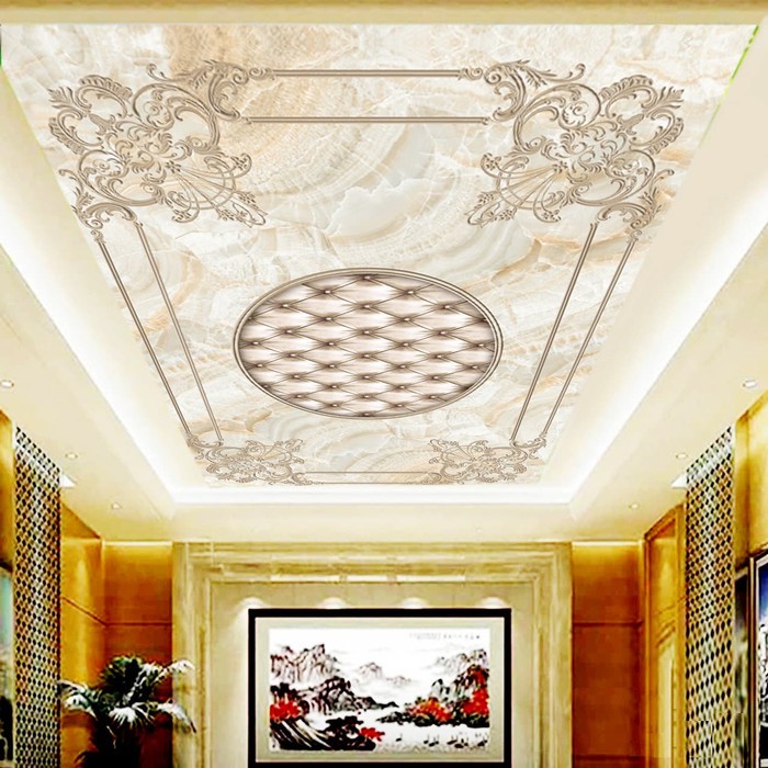 WALLPAPER CUSTOM 3D WALLPAPER PLAFON MARMER