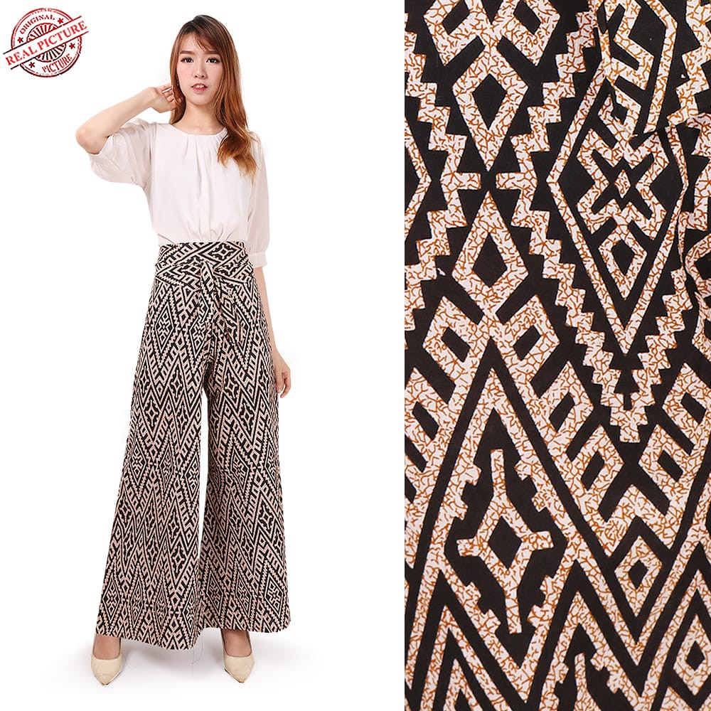 SB Collection Celana Panjang Herna Longpants Kulot Casual Batik Wanita