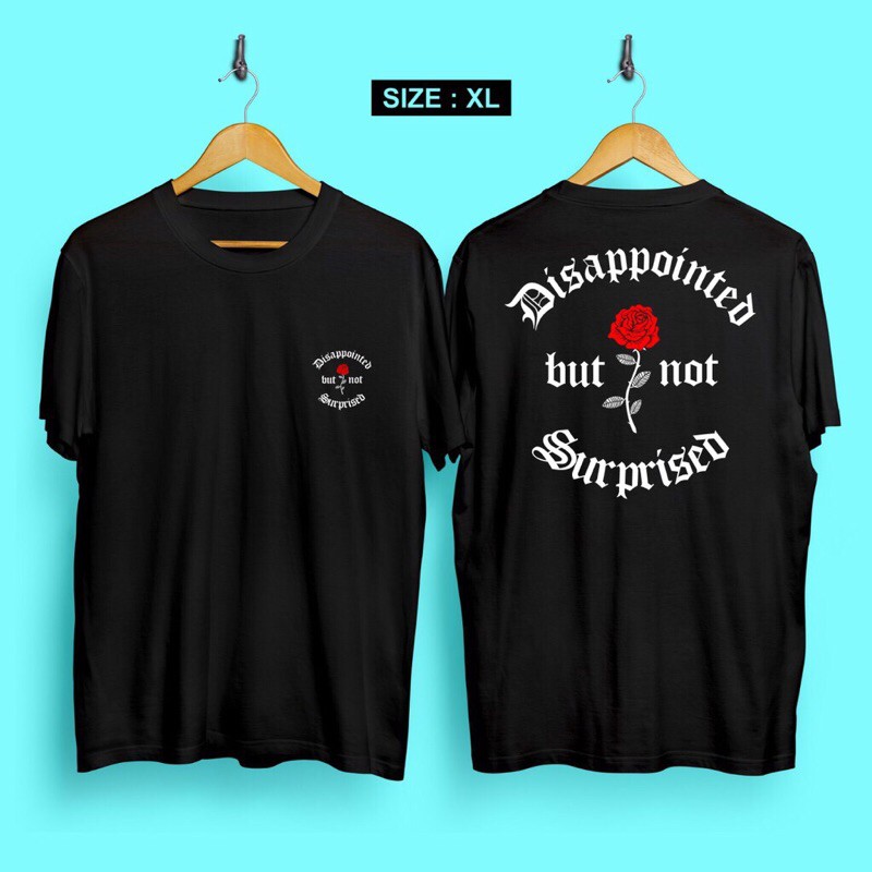 Kaos Pria Distro ROSE SURPRISED BLACK CN673