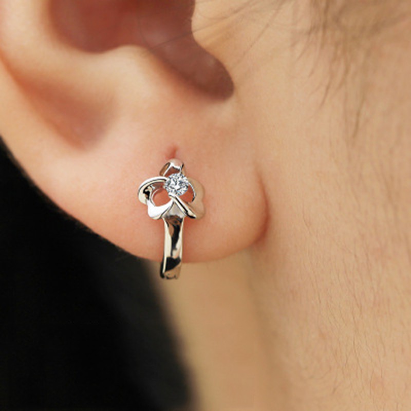 925 anting perak sterling anting-anting wanita dengan perhiasan fashion berlian-G