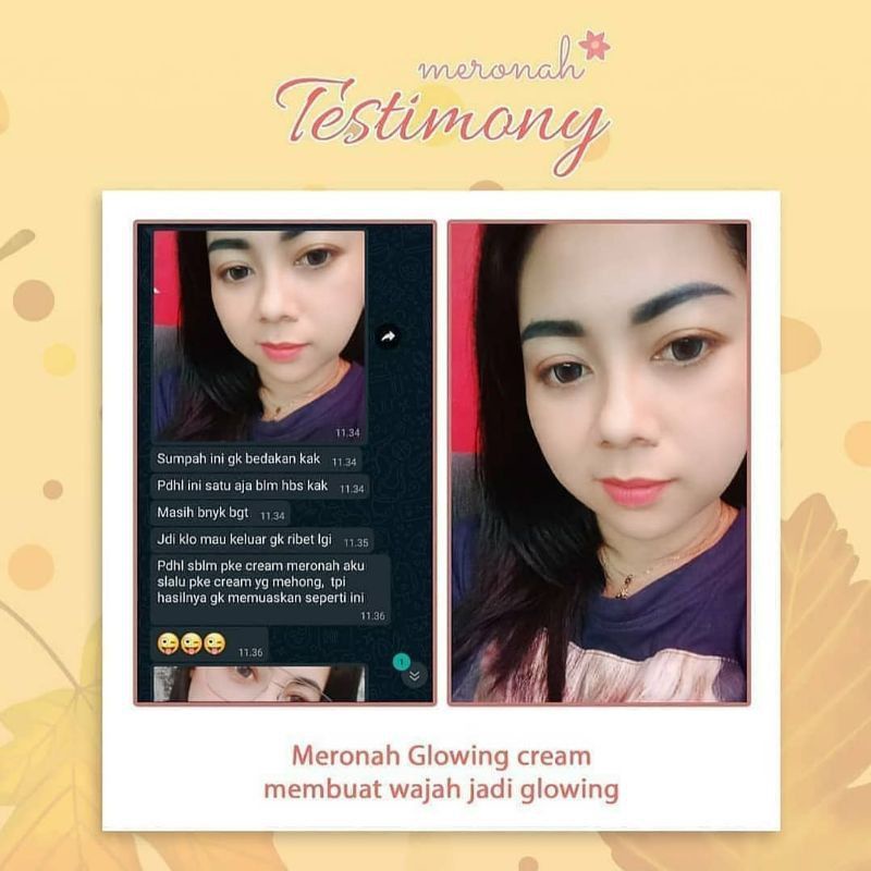 MERONAH CREAM 2 IN 1 /CREAM PEMUTIH / BPOM