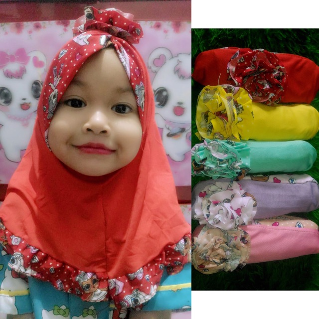 Jual Hijab Anak Bunga LOL | Shopee Indonesia