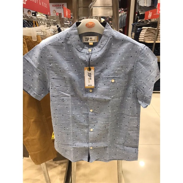 kemeja anak laki grey kera shanghai by JSP KIDS