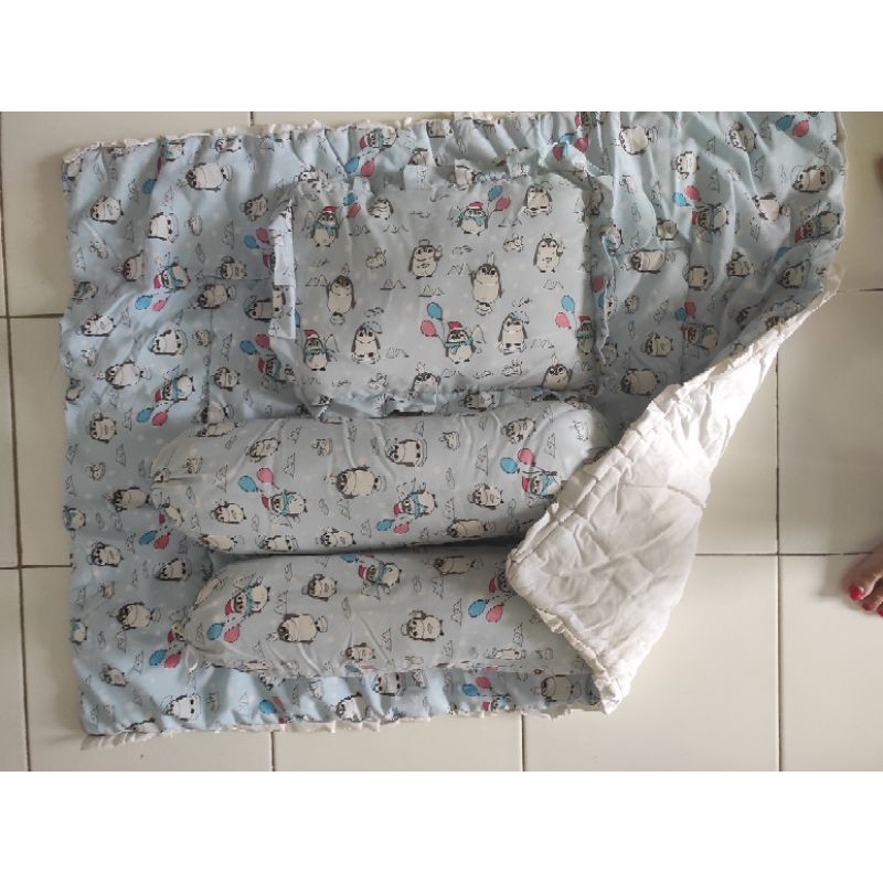 set selimut blanket dapat bantal guling dan sarung baby bayi anak murah preloved obral