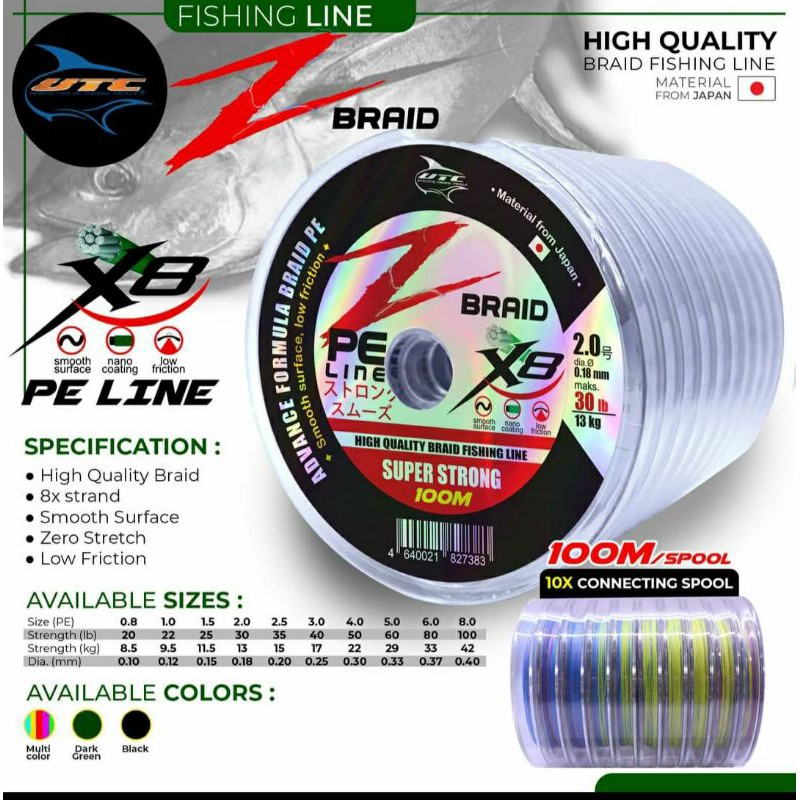 Senar Pe UTECATE Zbraid X8 Braided