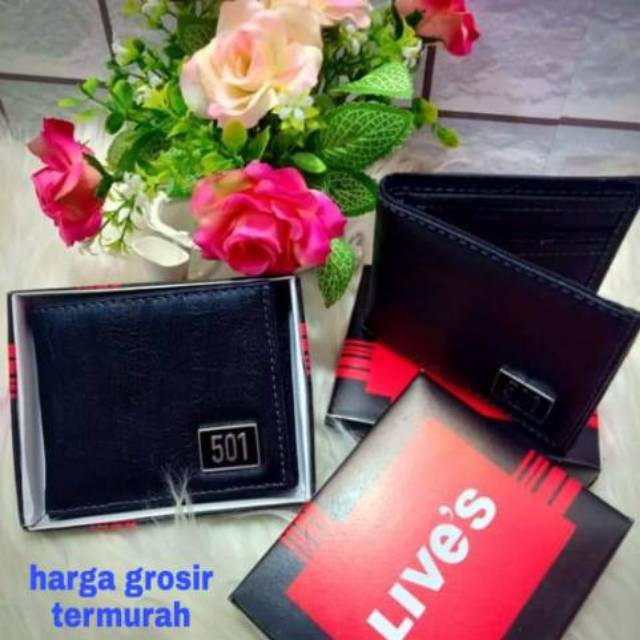 Dompet kulit sintetis/dompet murah/dompet lipat pria