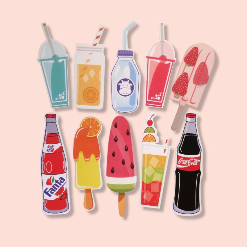 

1 pcs Drinks Bookmark Pembatas Buku Unik