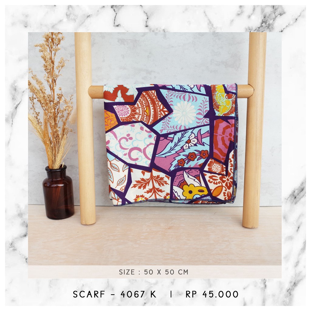 NECK SCARF / SYAL KOREA / SCARF PATTERN (SIZE 50 X 50 CM) - 3889 / 4067-4067 K
