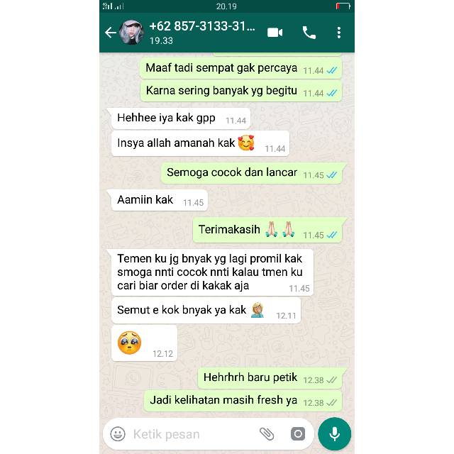 

Testi pemesanan Buah parijoto