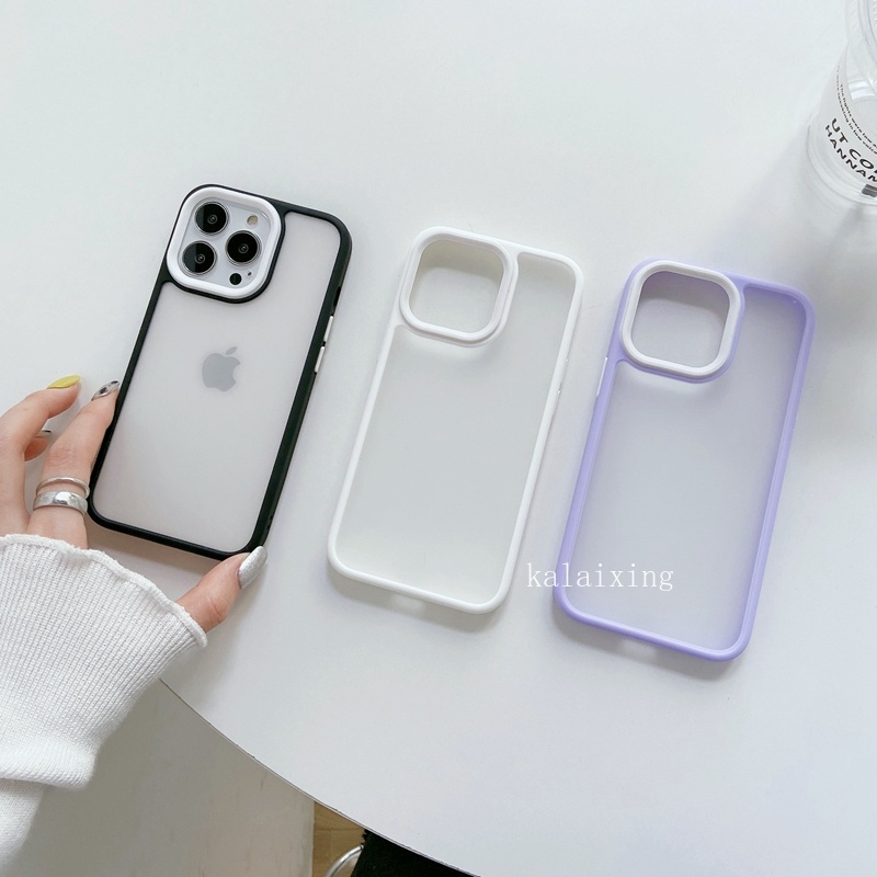 Hard Case Tahan Sidik Jari Warna Permen Untuk Iphone 11 Pro Max Xr X Xs Max 7plus 8plus