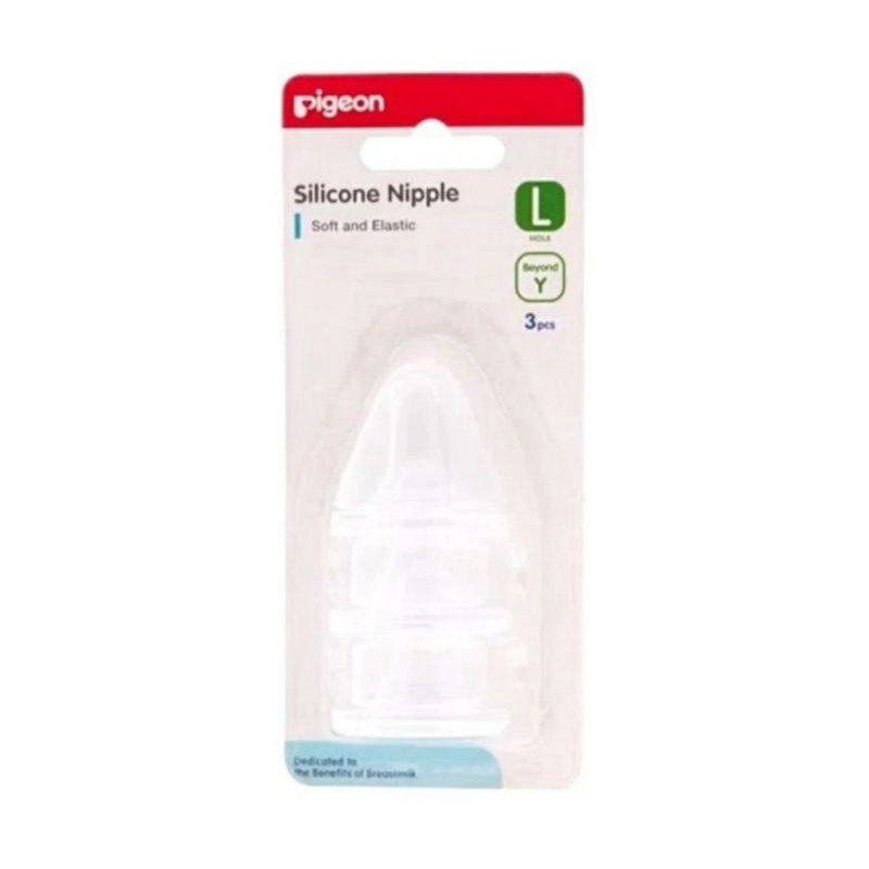 Pigeon SILICONE NIPPLE SOFT &amp; ELASTIC Isi 3pcs