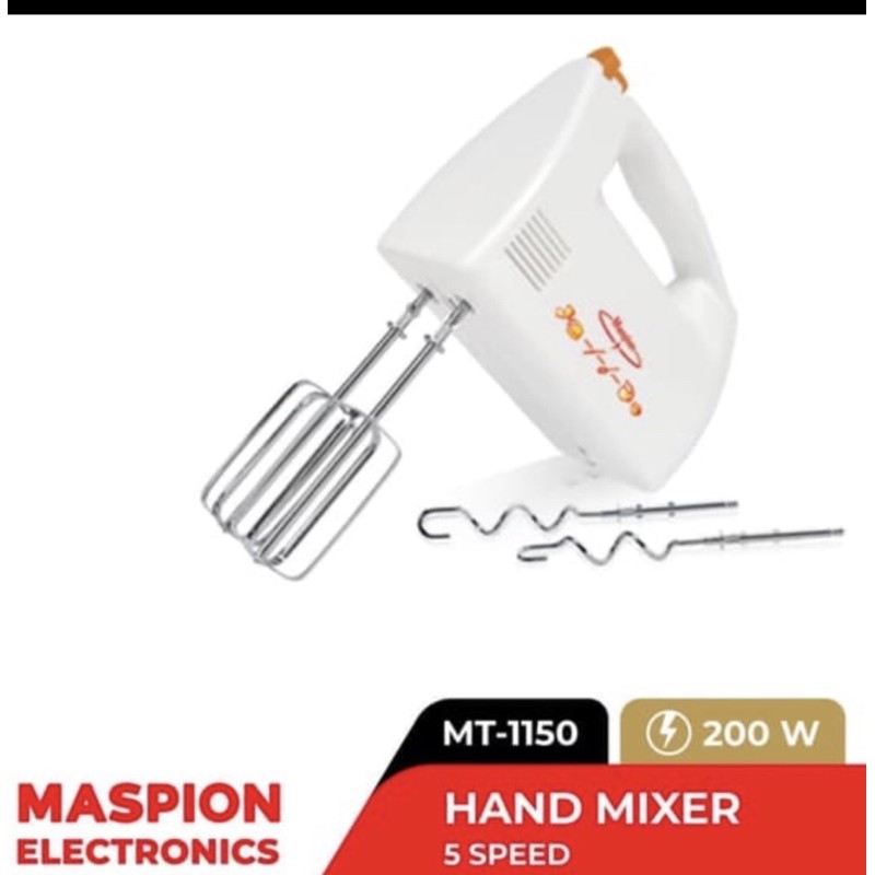 MASPION HAND MIXER PENGOCOK TELUR ADONAN MT-1150 MT 1150 MT1150 ASLI