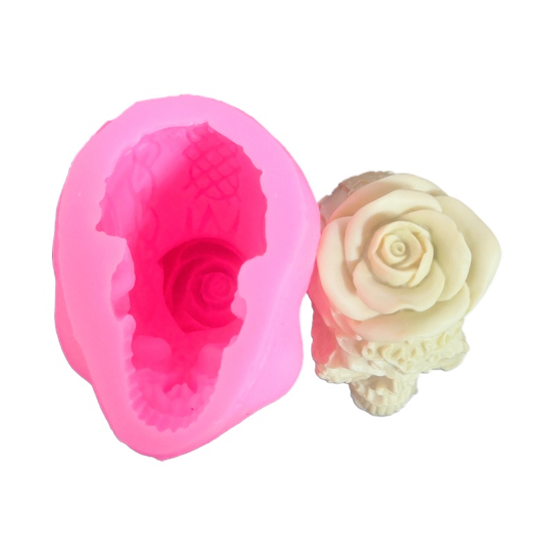 SIY  Flower Skull Silicone Mold Resin Epoxy Casting Making DIY Soap Candle Jewelry