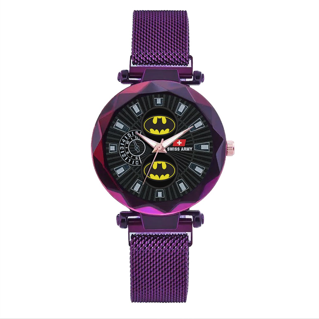 Jam Tangan Wanita Custom - BATMAN Free Box &amp; Batre Cadangan