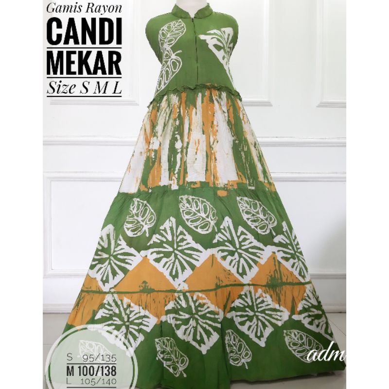 GAMIS RAYON CANDI MEKAR ADEM SIZE S M