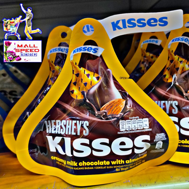 

HERSHEY'S KISSES CREAMY MILK CHOCOLATE ALMONDS 36GR HERSHEYS ALMOND