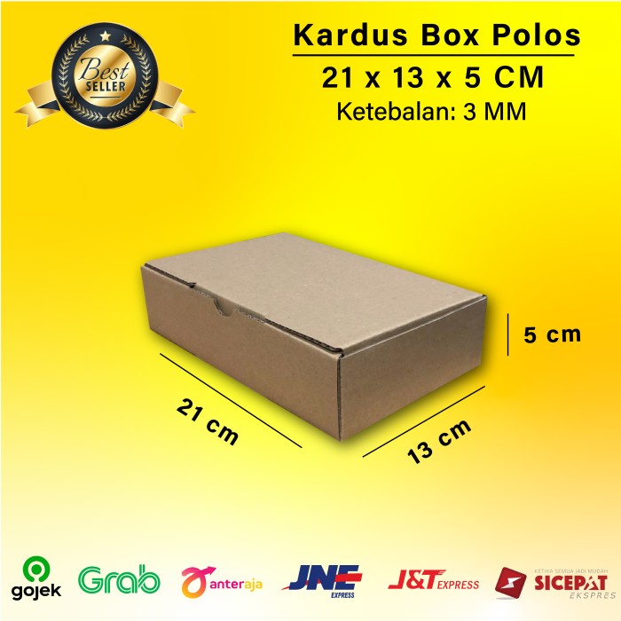

Kardus Box Die Cut 21x13x5 CM Kotak Dus Packing Hampers Baru Polos